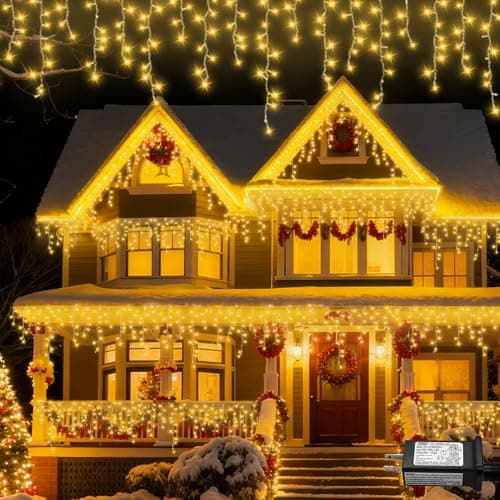 YEGUO 33ft 400 LED Icicle Lights