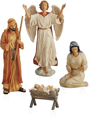 Three Kings Gifts Holy Family Outdoor Metal 4-Piece Set