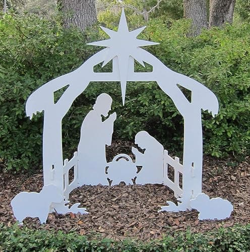 Teak Isle Outdoor Nativity Set