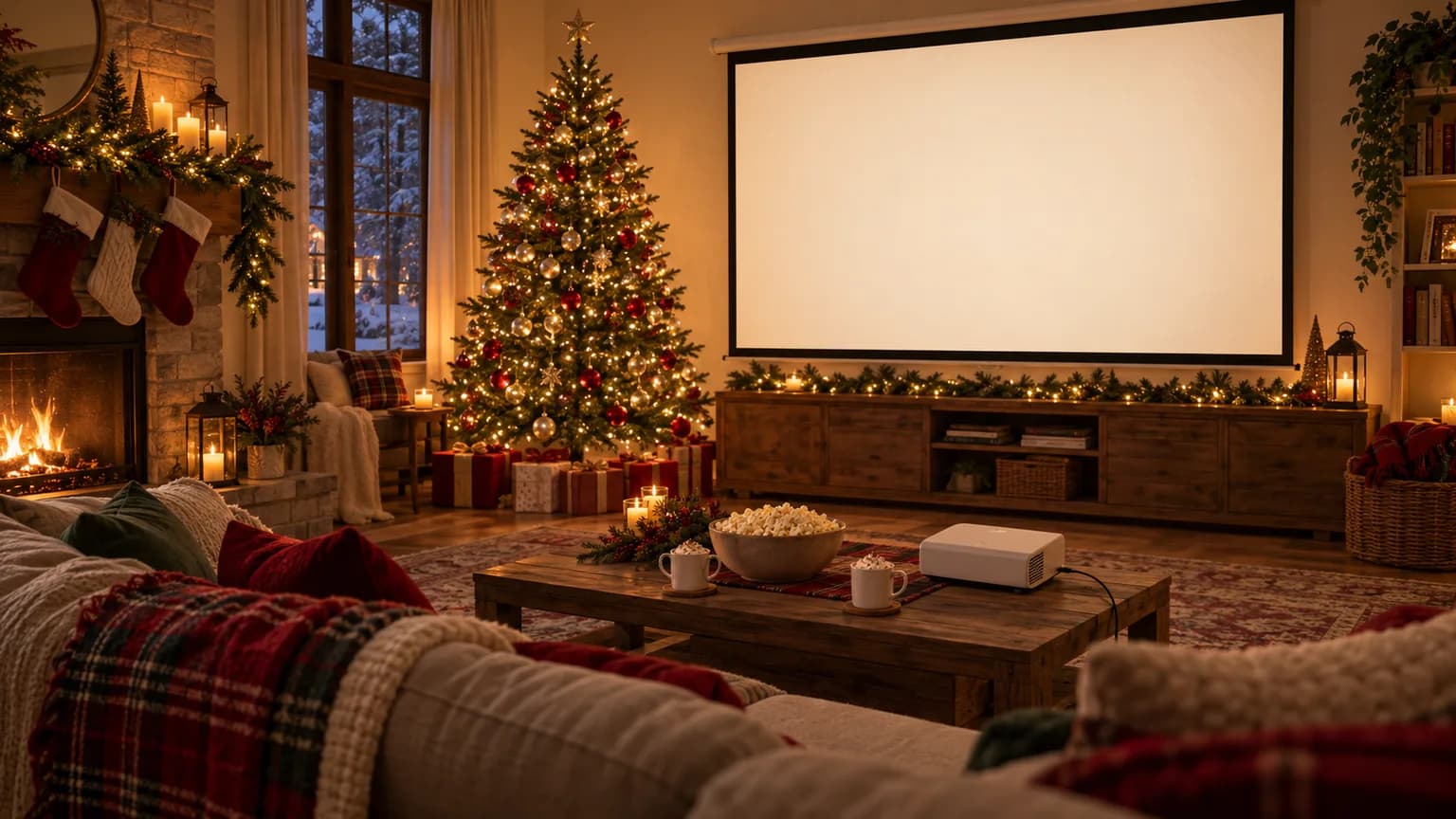 Best Projectors for Christmas Movie Night 2026: Living Room, Backyard and Bedside Picks