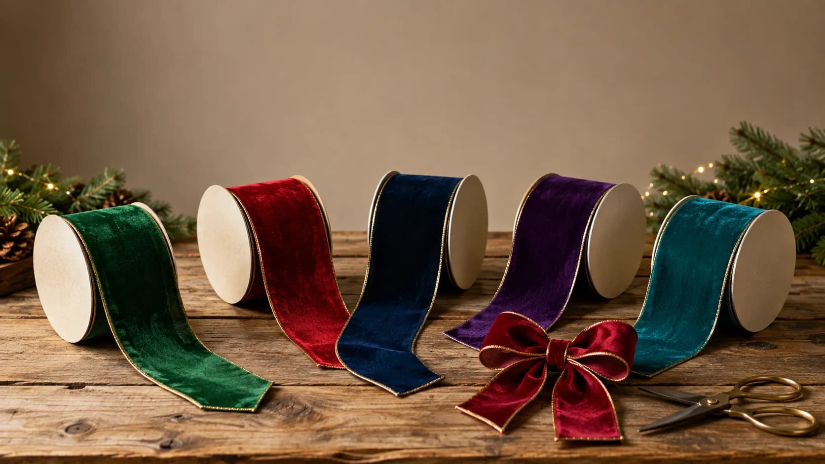 Best Wired Velvet Christmas Ribbon 2026 — All Five Jewel Tones, and the Finish That Decides the Bow