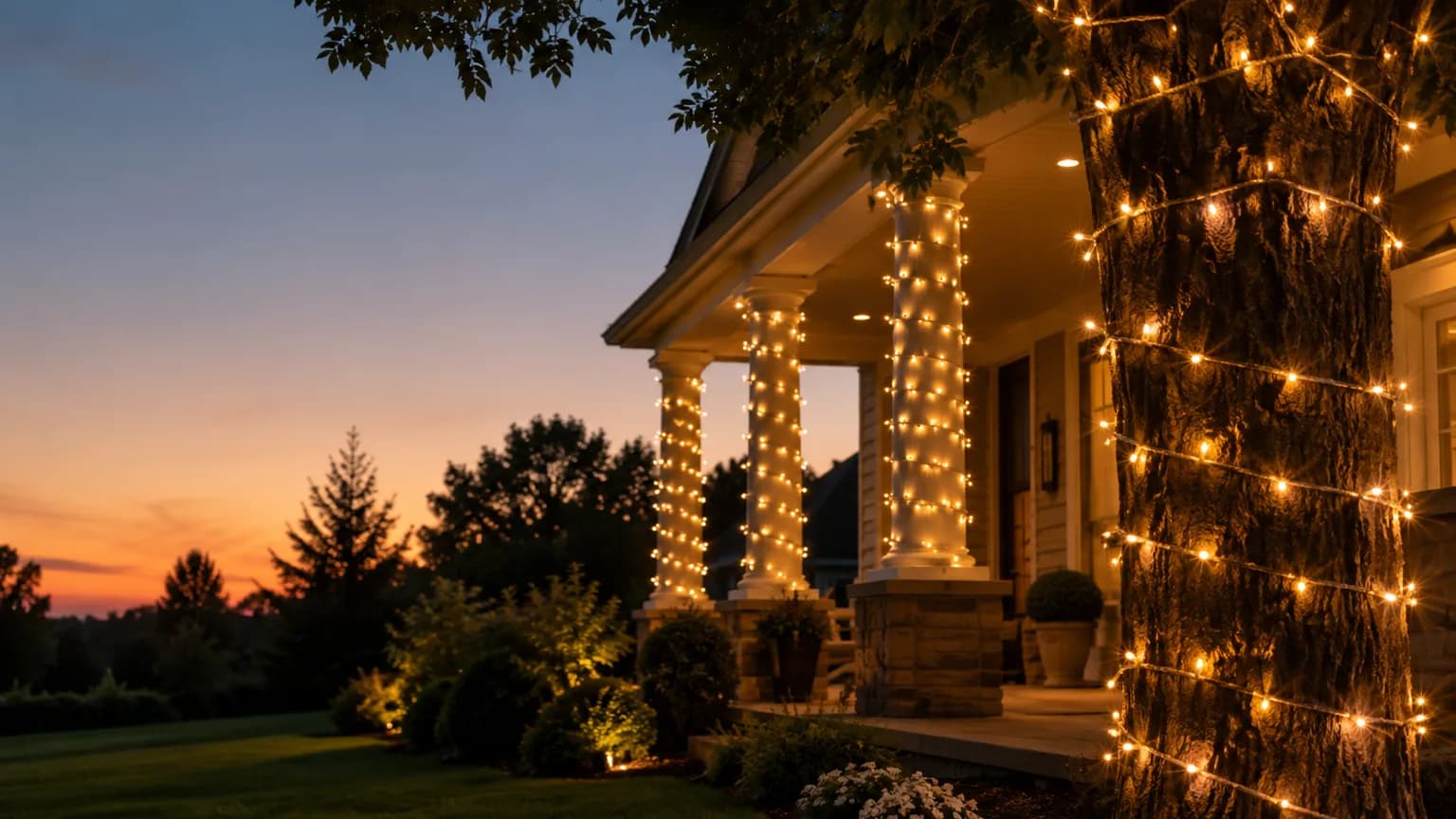 How to Wrap Outdoor Trees & Columns With Christmas Lights (2026 Guide)