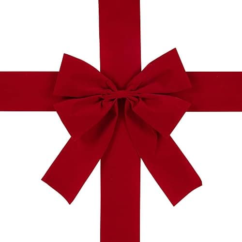 Northlight Classic Velvet Christmas Door Bow, 14-Foot, Red