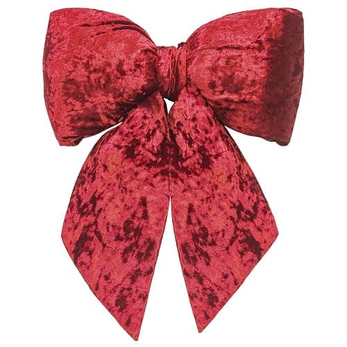 KI Store Burgundy Extra Large Plush Velvet Bow, 16.5 × 22 Inch